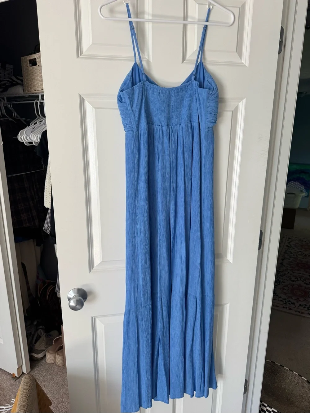 Light Blue Spaghetti Strap Maxi Dress